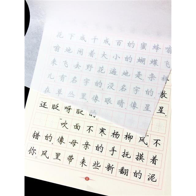 楷书 名家散文钢笔字帖 谢昭然 学生成人临摹练字帖 随机送赠品