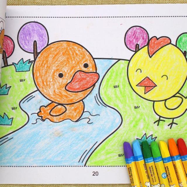 儿童画画本涂色画幼儿简笔画填色本2-3-4-5岁宝宝学画