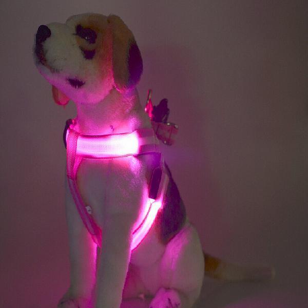 Flash LED luminous pet chest strap cat dog traction rope dog chain Large Dog Backpack manufacturer direct sales