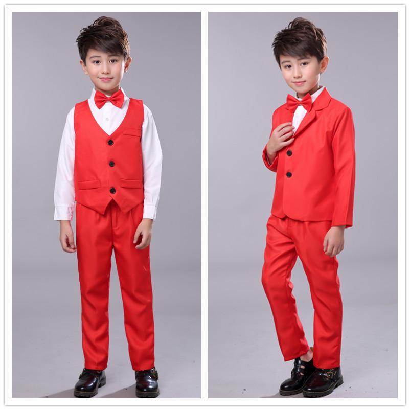 Children's suit, boys' dress, handsome piano, autumn and winter performance