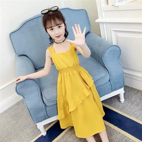 Girls' dress summer dress new 13-year-old 9 Korean children's Dress Chiffon