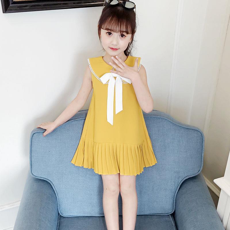 Girls' Korean new summer dress little girls' fashionable princess skirt children's summer Chiffon Dress