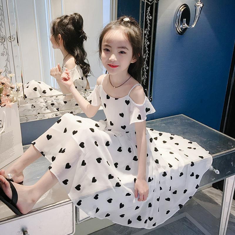 Girls' new summer dress Korean super foreign style little girl princess skirt children's net red chiffon skirt