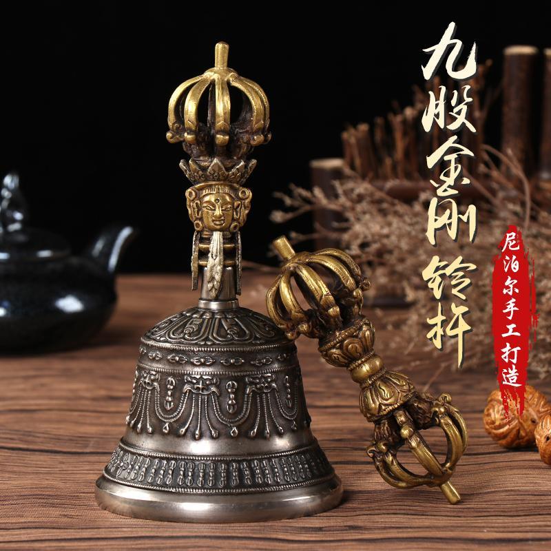 予約】 真鍮製 チベット密教法器 在庫一掃売り切りセール 宝珠鐘