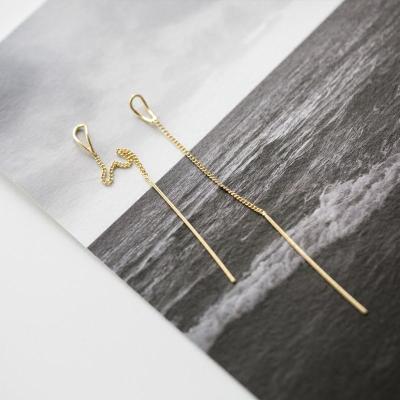s925´¿ÒøÈÕº«¹úÅ·ÃÀ¼«¼òСÇÉÏßÌõË®µÎÐδ©²å¶ú»·¶úÏßÅ®³¤¿î¶úÊÎÆ·