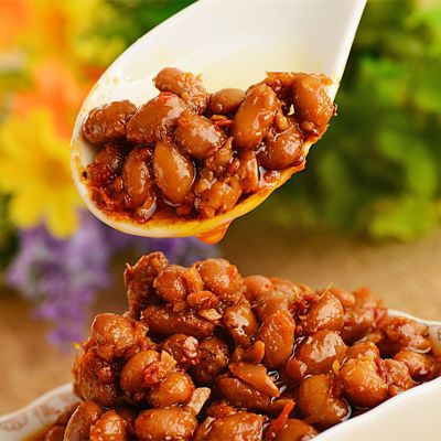 湖北特产香辣腊八豆220g/瓶农家手工自制零食豆瓣酱下饭菜调料酱