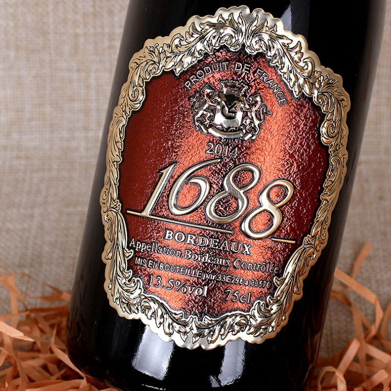 法国原瓶进口皇爵1688干红葡萄酒重型瓶金属标签750ml红酒包邮
