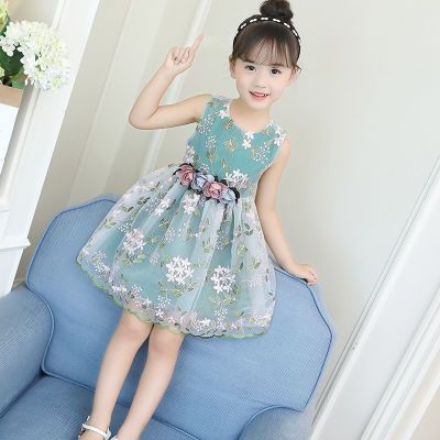 性感连衣裙显瘦岁女孩衣服儿童背带裙女夏修身连衣裙喇叭袖裙小公