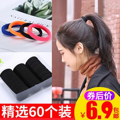40/60/100 無縫發繩韓版簡約頭繩高彈力發圈橡皮筋扎頭發發繩飾品