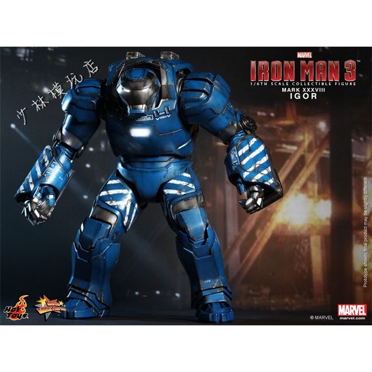 全新现货 hottoys ht mms215 1:6 钢铁侠mk38 伊果 igor 蓝胖子