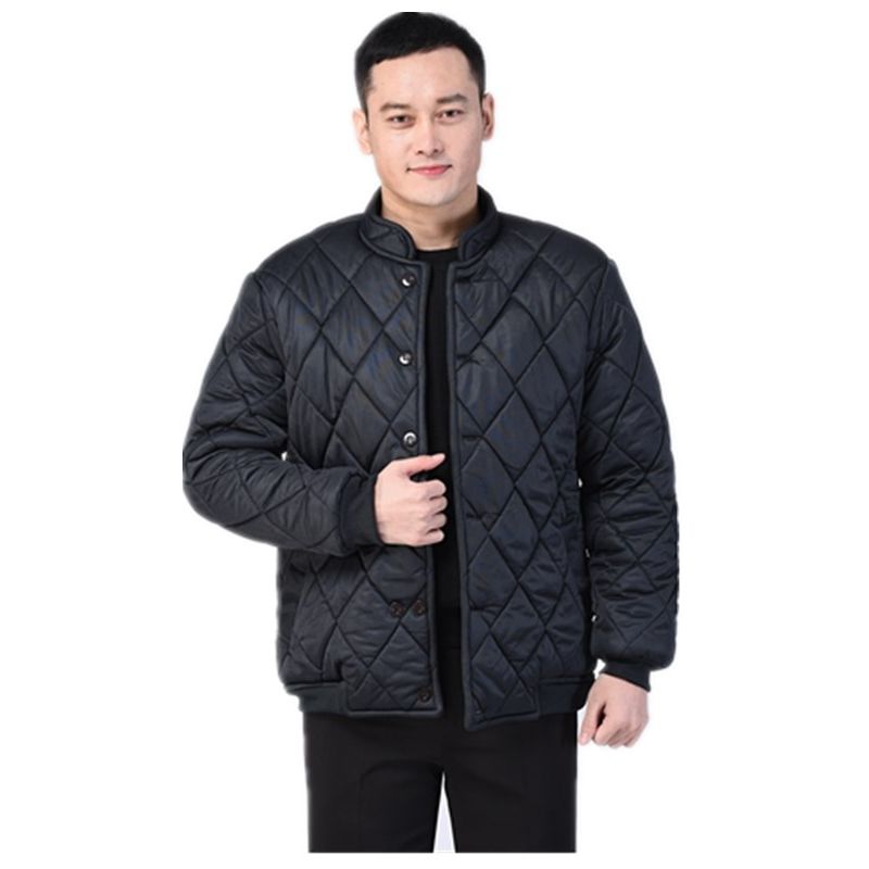 Middle-aged and elderly elastic cotton-padded jacket men's inner cowardly cotton-padded jacket labor insurance clothing warm plus velvet cotton clothing men's cold storage work clothes winter