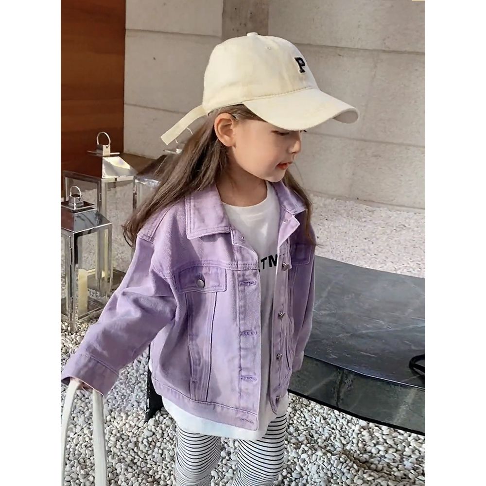 Girls Denim Jacket Spring and Autumn  New Children's Casual Jacket Tops Korean Style Little Girls Denim Clothes Fashionable