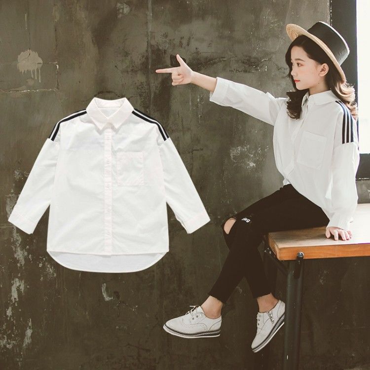 2020 new girls' fashion T-shirt trend Korean Zhongda girls' top leisure spring and autumn beautiful trend 9