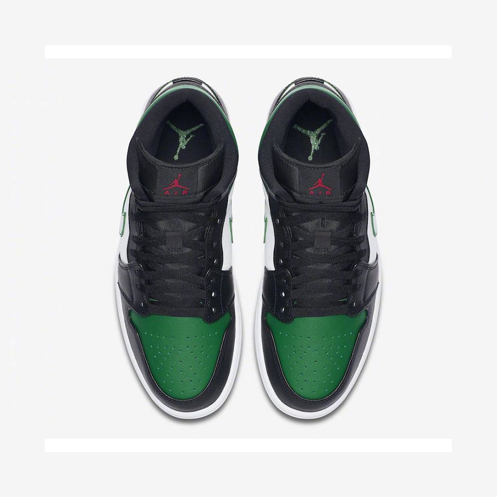 air jordan 1 mid 黑绿脚趾