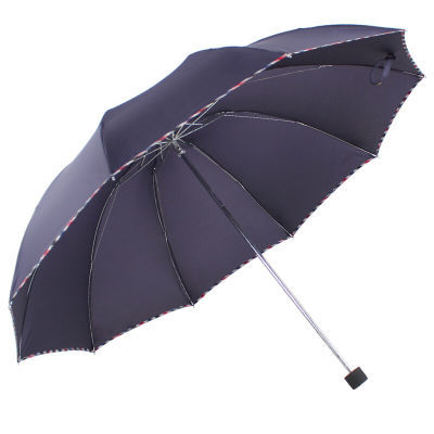 36106/天堂伞 加大加固碰击布三折双人商务晴雨伞