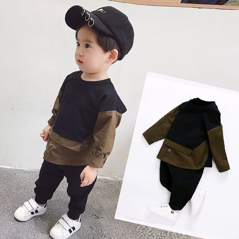 童裝男童秋裝套裝2022新款春秋中小兒童1-3-5-7歲兩件套韓版潮衣