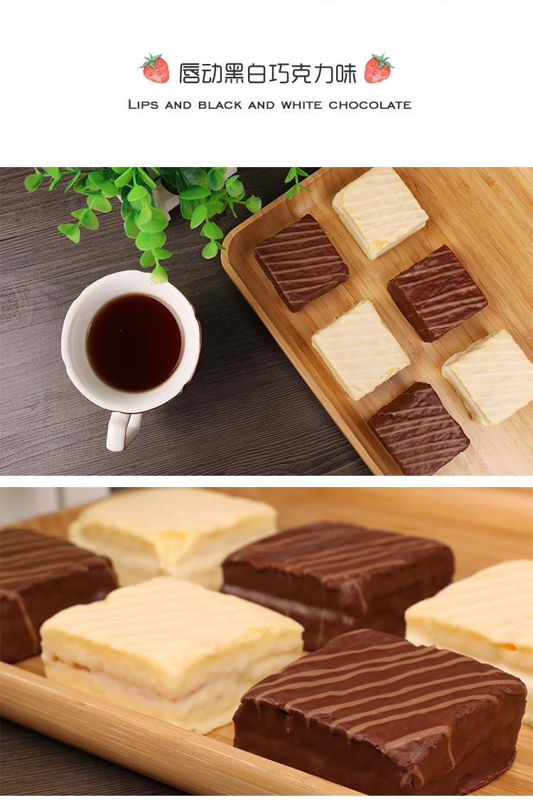 唇动红丝绒蛋糕白色巧克力奶油夹心蛋糕零食早餐整箱1000g/200g