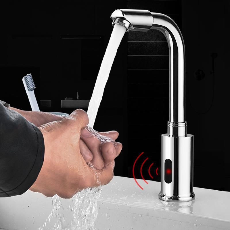 【凡凡】红外线智能式全自动全铜感应水龙头单冷冷热面盆