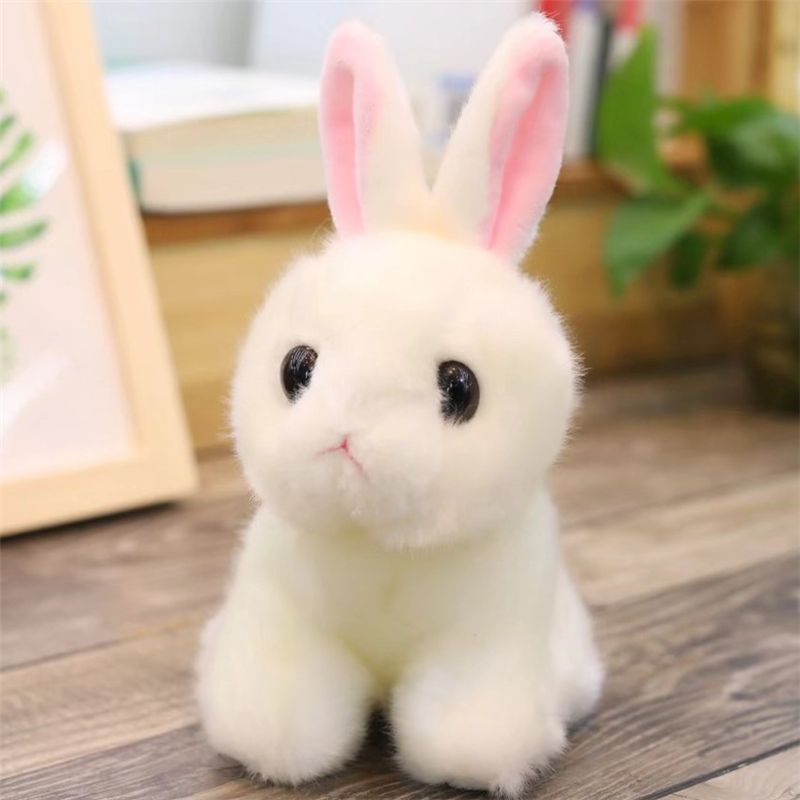 Cute simulation rabbit doll doll plush doll small white rabbit girl heart birthday gift girl