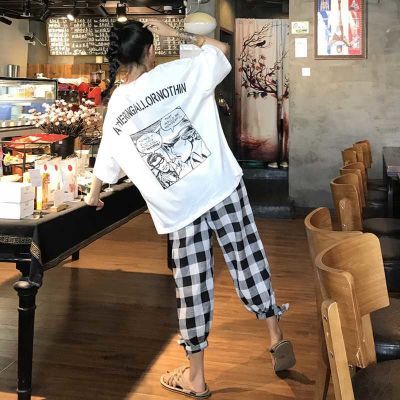 格子套装女夏夏装