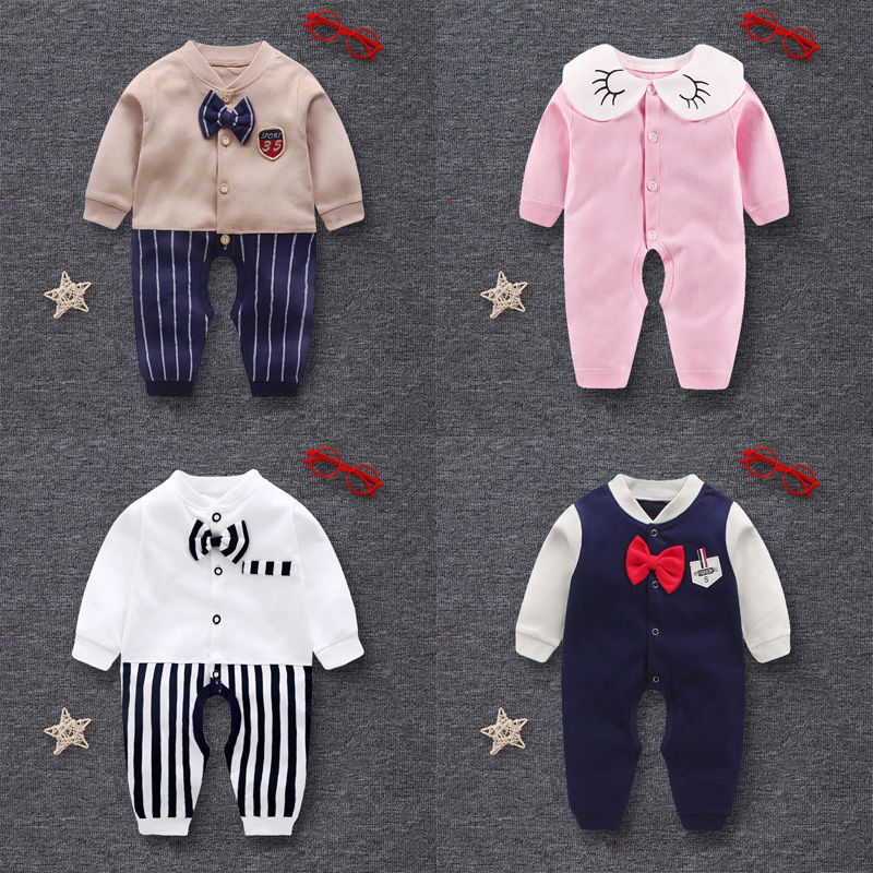 Baby Jumpsuit spring and autumn baby clothes pure cotton 1-year-old baby romper autumn 0-3-6 months creeper