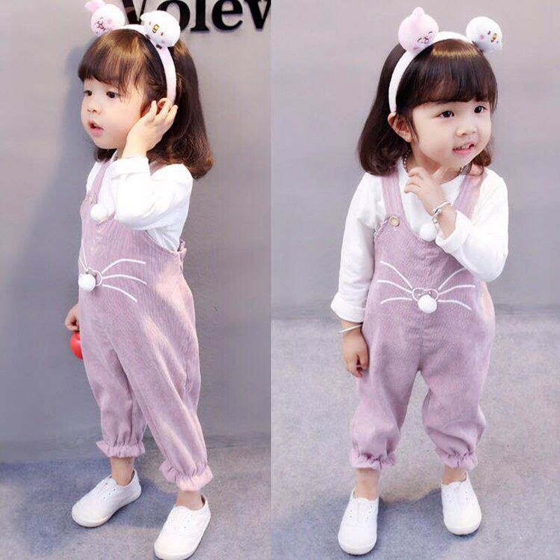 Girls autumn suit 0-1-2-3 years old Korean fashion baby clothes two pieces of pants for girls