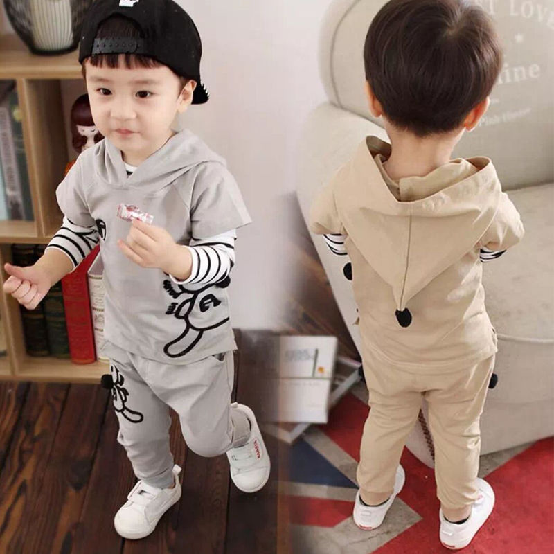 童裝寶寶秋裝男1-5歲套裝時尚5帥潮衣兒童男童春秋女童洋氣三件套