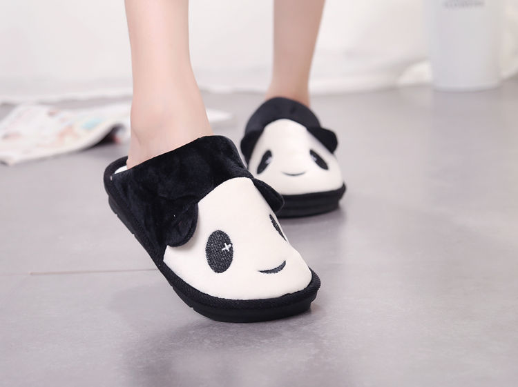 2020冬季棉拖鞋男女厚底情侣居家室内防滑保暖冬天可爱熊猫月子拖
