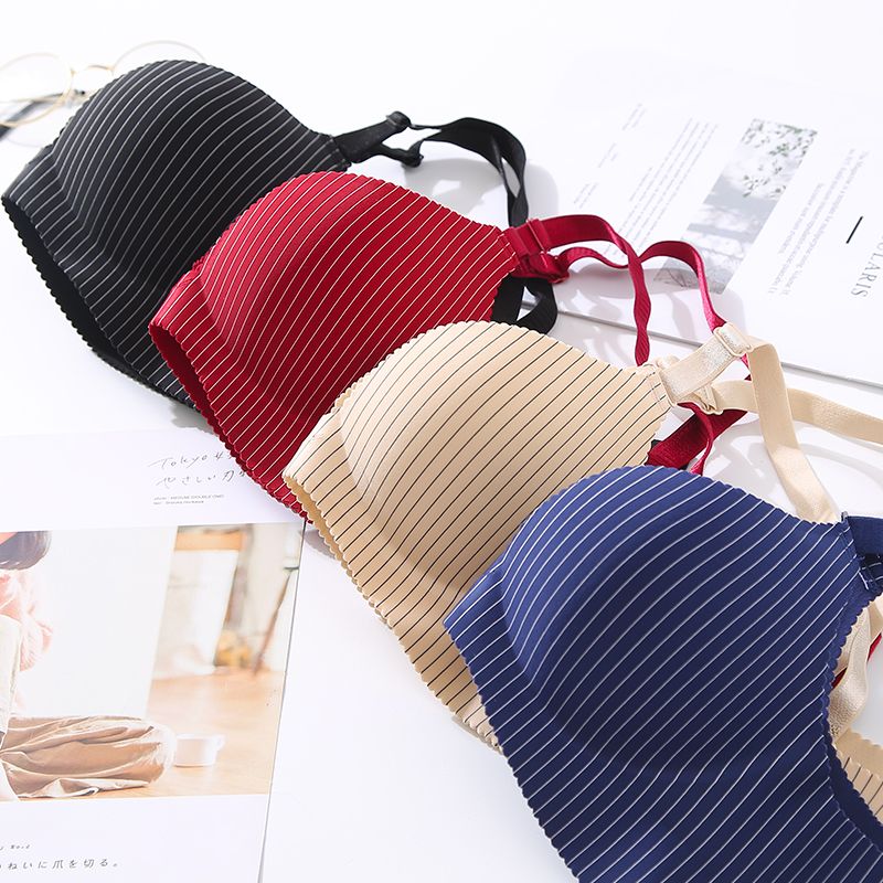One piece / suit optional rimless underwear gathered bra urban traceless bra beauty front button female bra