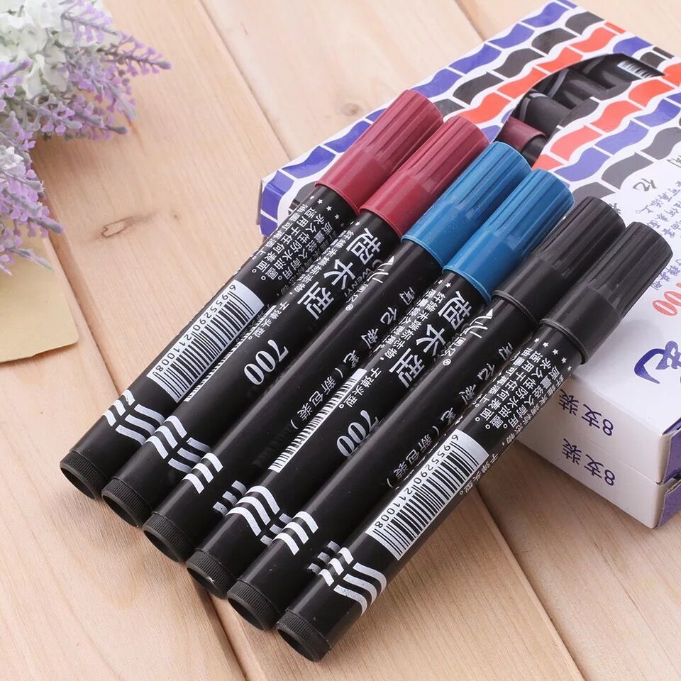油性不可擦记号笔大头笔快递物流笔加长墨水700笔批发包邮红蓝黑