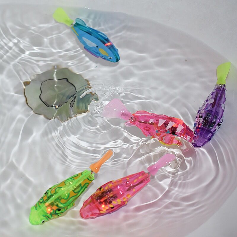 Baby bath luminous induction electric fish magic Le Baoyu swimming fish can swim simulation clown fish toys
