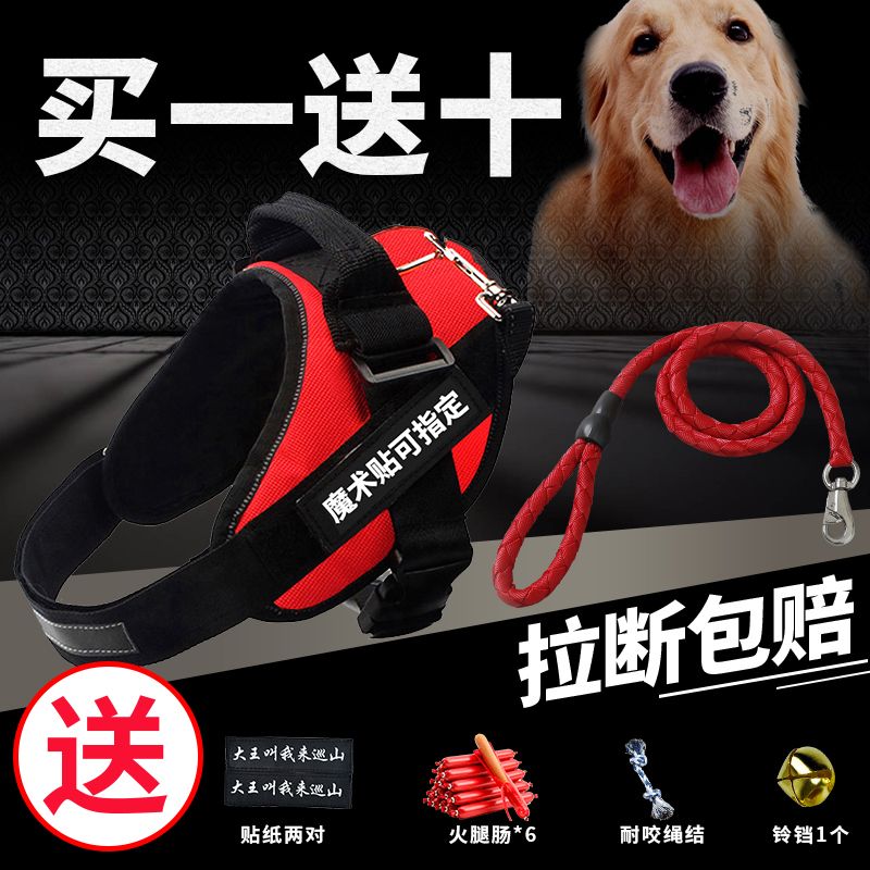 狗狗牵引绳胸背带大型犬狗绳子小型犬狗链子中型犬狗项圈宠物用品