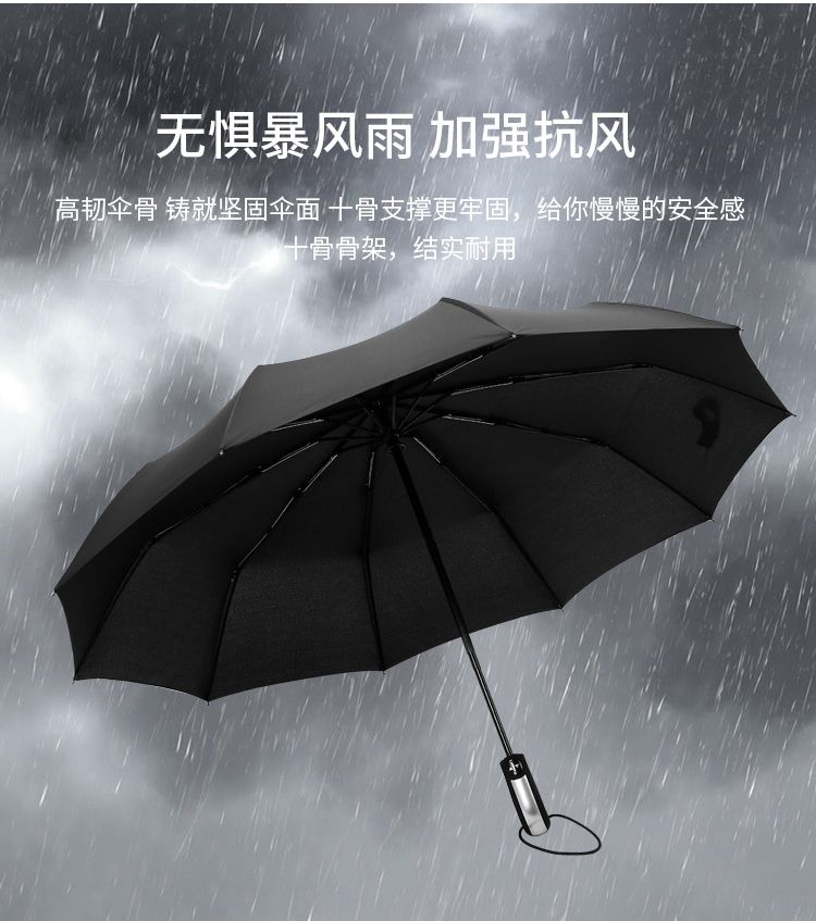  【48小时内发货】全自动雨伞折叠大号男女加固防风伞双人三折学生经典伞晴雨两用伞