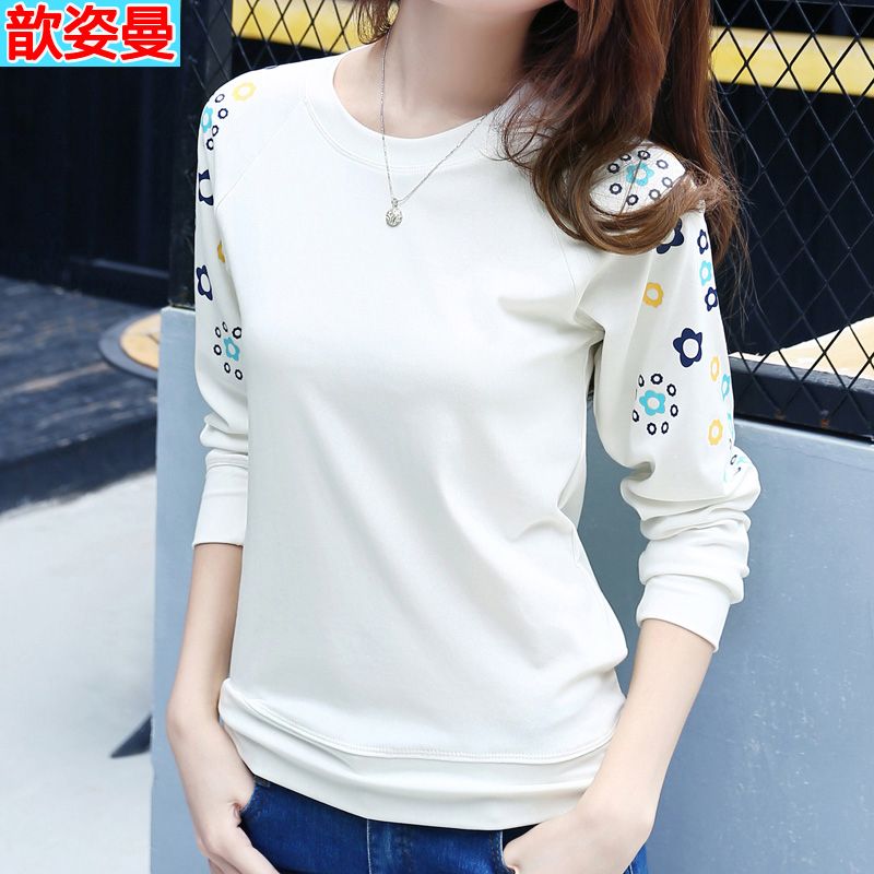 Xinziman 94 cotton early autumn 2020 new printed long sleeve T-shirt women's Korean loose cotton top women's bottoming shirt