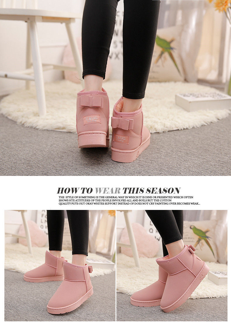 雪地靴女款短筒加绒加厚保暖棉鞋防滑冬季新款鞋子女学生韩版女鞋