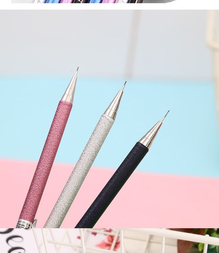 金属自动铅笔中小学生学生用品文具素描笔0.5自动铅笔0.7书写铅笔