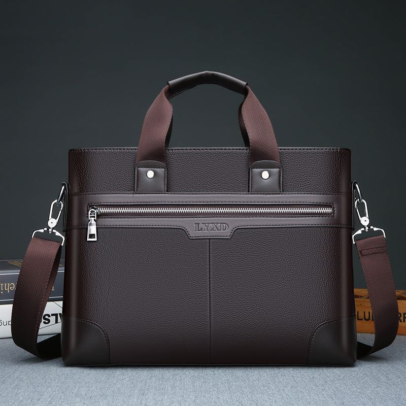 New authentic high quality men's leisure bag business handbag computer bag Office Bag Shoulder Bag Messenger Bag