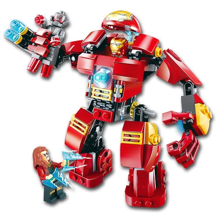 兼容乐高漫威超级英雄钢铁侠机甲复仇联盟反浩克装甲积木男孩玩具
