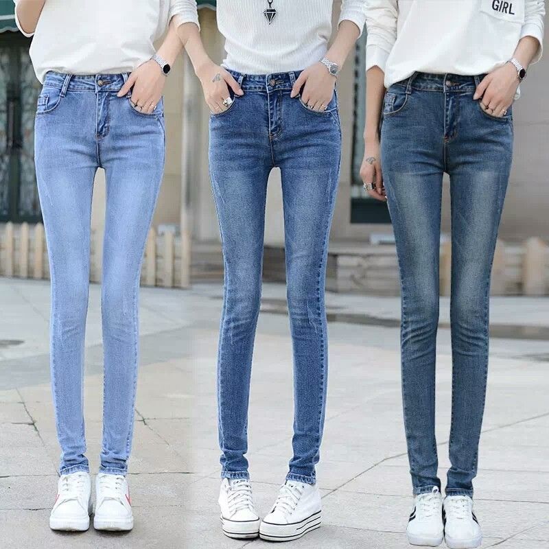 Single pants plus velvet optional jeans women's pants 2020 new slim fit, slim and tall all-match ladies pencil pants