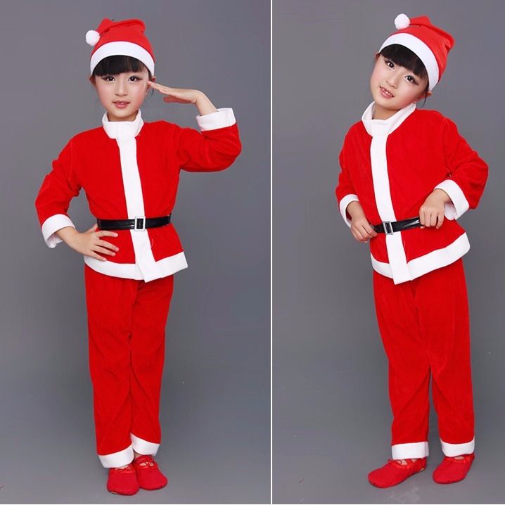 Children's Christmas costumes boys and girls Christmas dress show costumes children's Santa Claus dresses