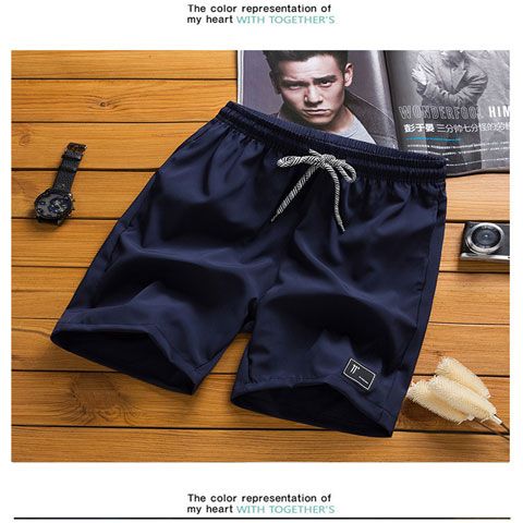 Summer men's sports shorts are trendy and loose, big size five point pants, beach pants, thin breathable quick drying pants