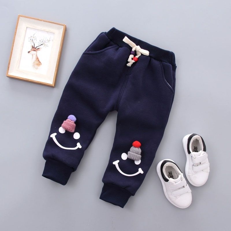 Boys plus fleece pants two layers thick outer wear  winter baby cotton pants 0-3 years old warm pants for children and girls