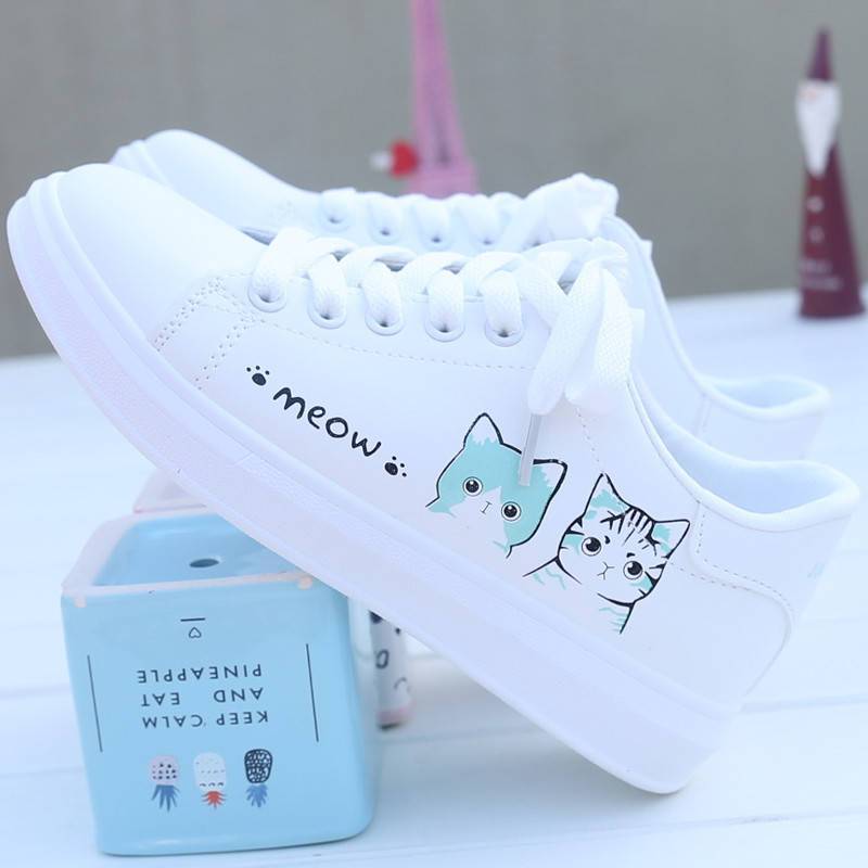 [loss momentum] small white shoes women 2020 spring and autumn new versatile Korean version of students' Leisure Sports flat shoes