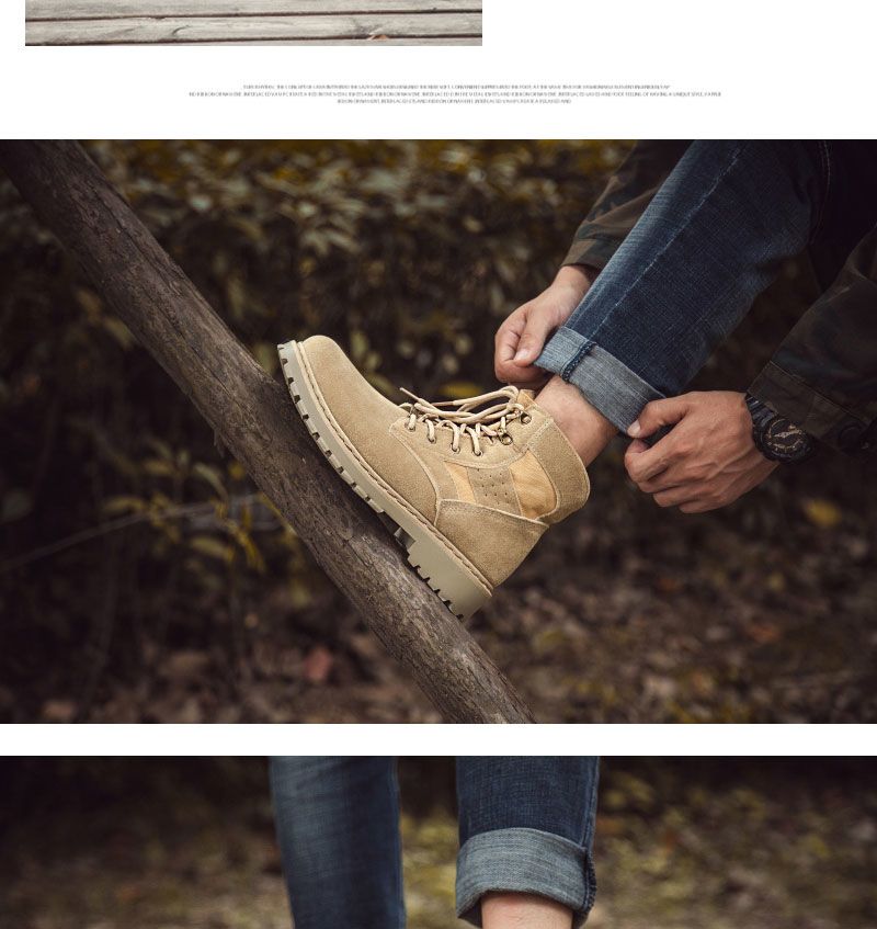 Herren Arbeitsschuhe Aus Echtem Leder Mid Top Martin Boots_voghion.com
