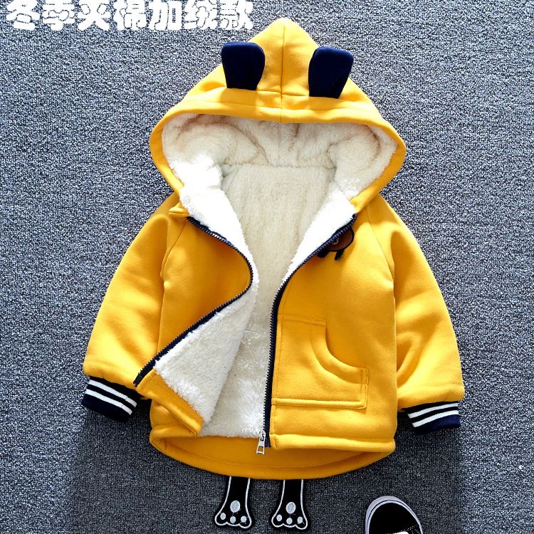 Children's clothing baby autumn and winter jacket spring zipper shirt men and women Plush Baby 1-2-3-4-5-6 years old