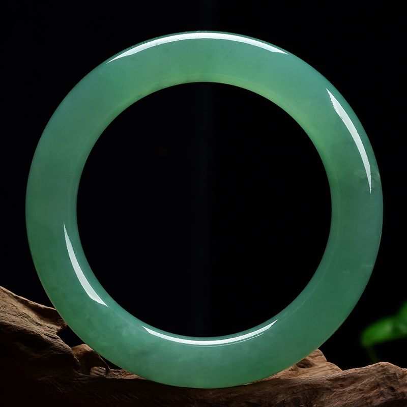 翡色翠绿玉石手镯女镯子女手链玉翠色碧绿色学生女生手串手链