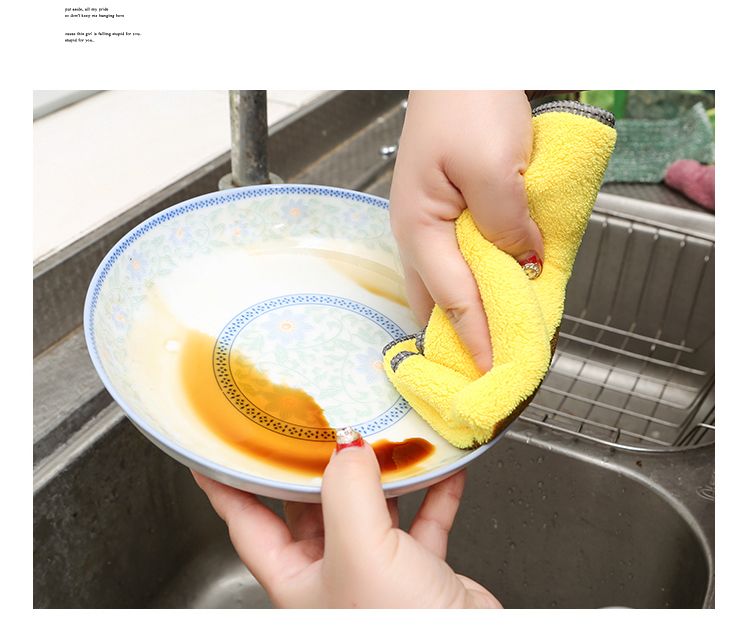 双层加厚抹布厨房洗碗布擦桌布地板家政保洁吸水不掉毛不沾油