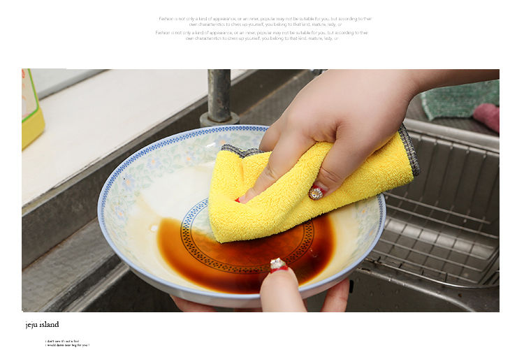 【双层加厚】抹布厨房洗碗布擦桌布地板家政保洁吸水不掉毛不沾油