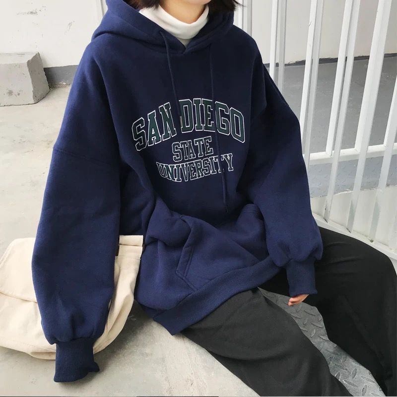 Autumn and winter 2020 new Korean version long sleeve BF wind jacket hooded loose student coat