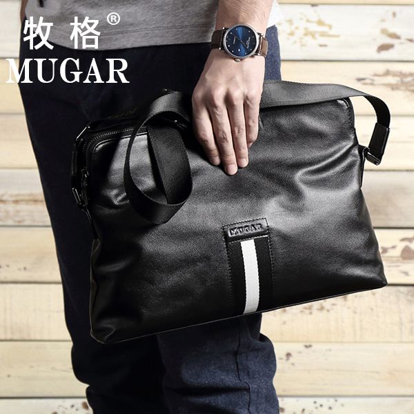 [MUGAR] MUGAR new shoulder bag wear-resistant leather men's bag men's crossbody bag business men's bag